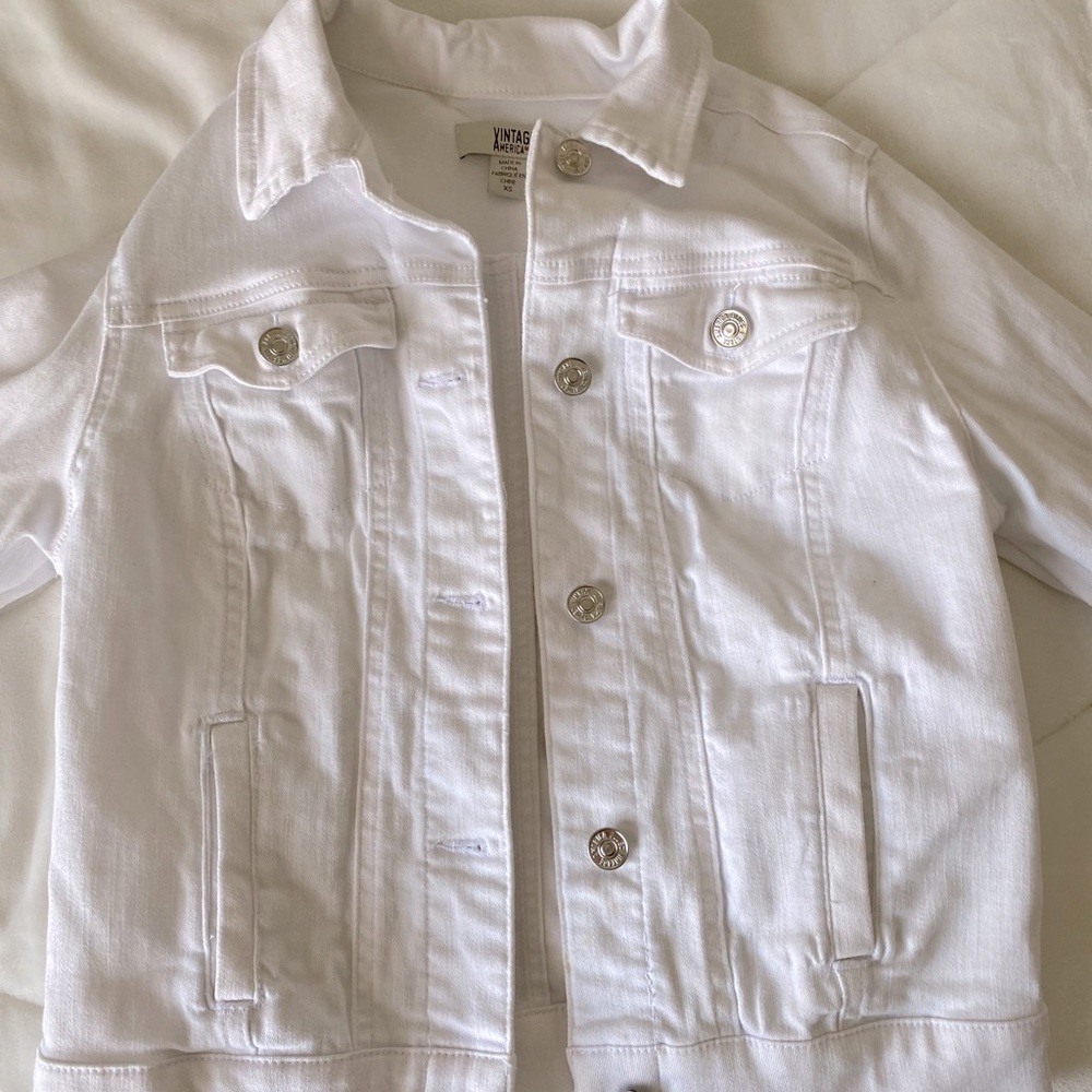 White jean jacket (never worn)